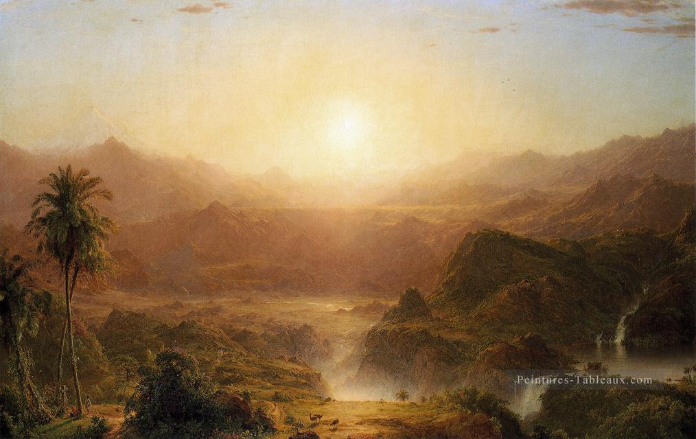 Les Andes de l’Equateur2 paysage Fleuve Hudson Frederic Edwin Church Peintures à l'huile